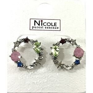 Nicole Purest Essence Multicolor Crystal Circle Earrings – Starfish Accents